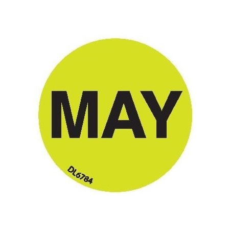 Decker Tape Products Label, DL6784 , MONTHS OF YEAR - MAY , 1" DL6784